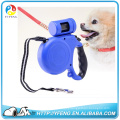 2016 high quality retractable dog leash with LED flashing light